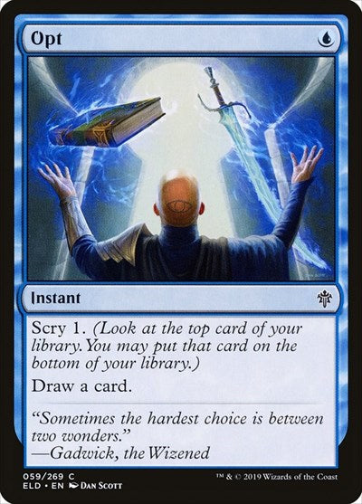 Opt (ELD) #59 Common (Lightly Played) Throne of Eldraine Magic: The Gathering: 2019