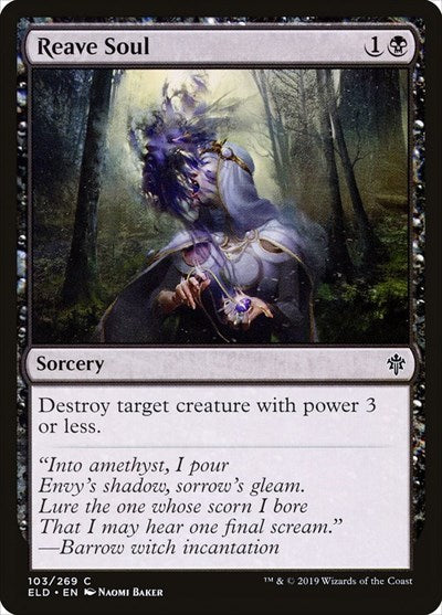 Reave Soul (ELD) #103 Common (Lightly Played) Throne of Eldraine Magic: 2019