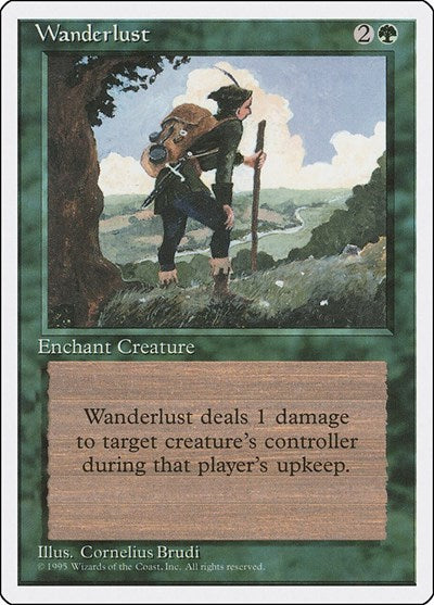 Wanderlust (4ED) #285 Uncommon (Lightly Played) Fourth Edition Magic: The Gathering: 1995