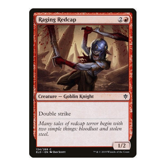 Raging Redcap (ELD) #134 Common (Lightly Played) Throne of Eldraine Magic: The Gathering: 2019