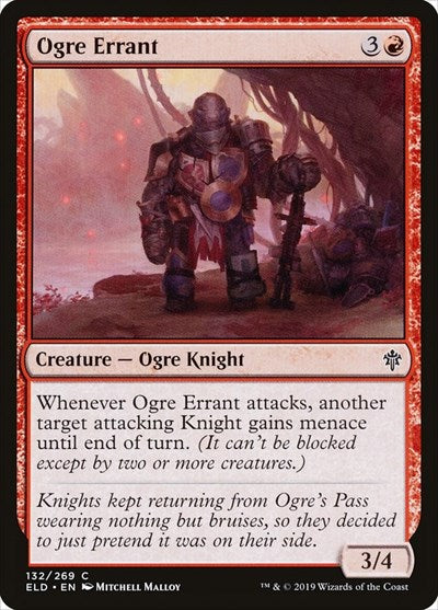 Ogre Errant (ELD) #132 Common (Lightly Played) Throne of Eldraine Magic: The Gathering: 2019