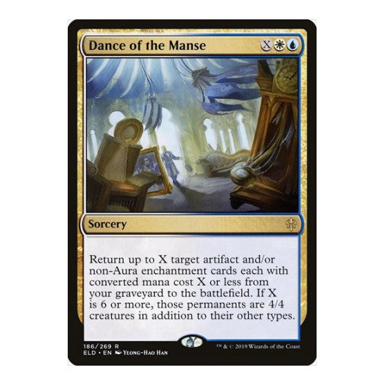 Dance of the Manse (ELD) #186 Rare (Lightly Played) Throne of Eldraine Magic: The Gathering: 2019