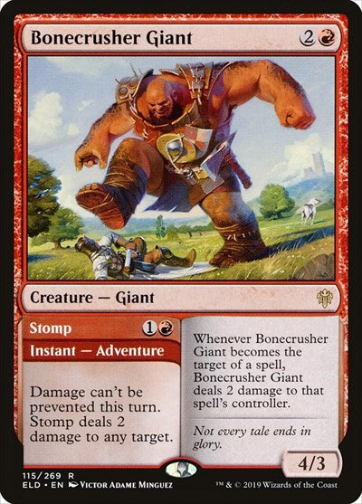 Bonecrusher Giant (ELD) #115 Rare (Lightly Played) Throne of Eldraine Magic: 2019