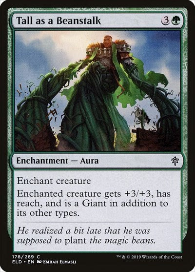 Tall as a Beanstalk (ELD) #178 Common Throne of Eldraine Magic: The Gathering: 2019