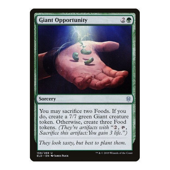 Giant Opportunity (ELD) #159 Uncommon (Lightly Played) Throne of Eldraine Magic: The Gathering: 2019