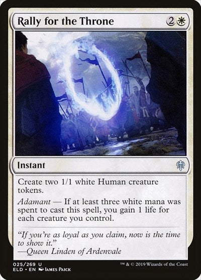Rally for the Throne (ELD) #25 Uncommon (Lightly Played) Throne of Eldraine Magic: The Gathering: 2019