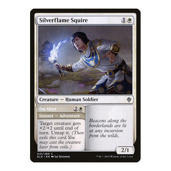 Silverflame Squire (ELD) #31 Common (Lightly Played) Throne of Eldraine Magic: The Gathering: 2019