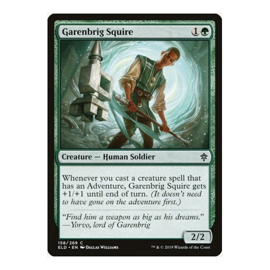 Garenbrig Squire (ELD) #158 Common (Lightly Played) Throne of Eldraine Magic: The Gathering: 2019