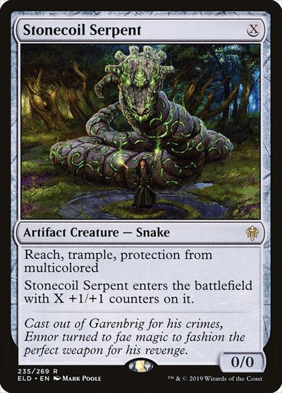 Stonecoil Serpent (ELD) #235 Rare (Lightly Played) Throne of Eldraine Magic: 2019