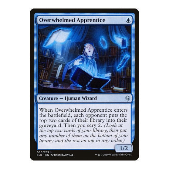 Overwhelmed Apprentice (ELD) #60 Uncommon (Lightly Played) Throne of Eldraine Magic: The Gathering: 2019