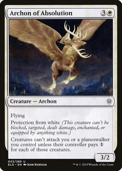 Archon of Absolution (ELD) #3 Uncommon (Lightly Played) Throne of Eldraine Magic: The Gathering: 2019