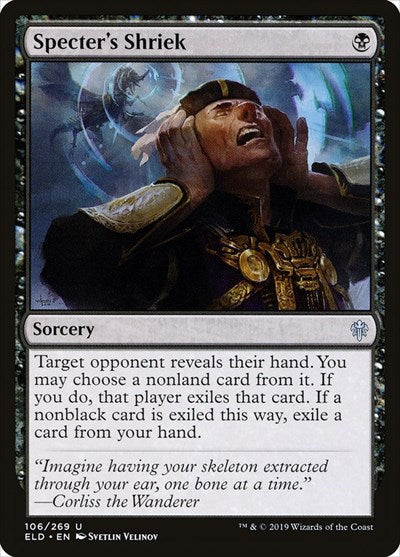 Specters Shriek (ELD) #106 Uncommon (Lightly Played) Throne of Eldraine Magic: The Gathering: 2019