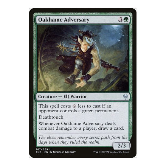 Oakhame Adversary (ELD) #167 Uncommon (Foil Lightly Played) Throne of Eldraine Magic: The Gathering: 2019