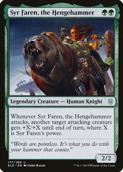 Syr Faren the Hengehammer (ELD) #177 Uncommon (Lightly Played) Throne of Eldraine Magic: The Gathering: 2019