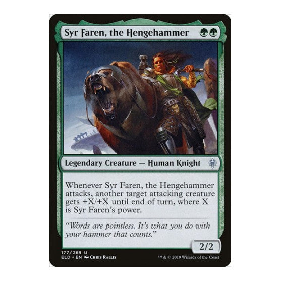 Syr Faren, the Hengehammer (ELD) #177 Uncommon (Lightly Played) Throne of Eldraine Magic: The Gathering: 2019
