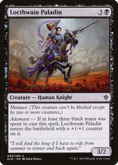 Locthwain Paladin (ELD) #93 Common (Lightly Played) Throne of Eldraine Magic: The Gathering: 2019