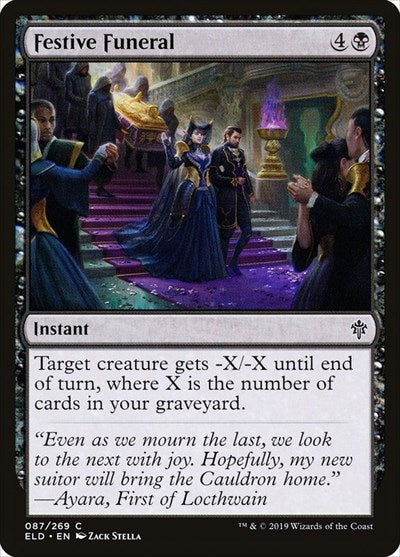 Festive Funeral (ELD) #87 Common (Lightly Played) Throne of Eldraine Magic: The Gathering: 2019