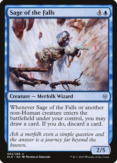 Sage of the Falls (ELD) #63 Uncommon (Lightly Played) Throne of Eldraine Magic: The Gathering: 2019