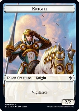 Knight Token (ELD) #3 T (Moderately Played) Throne of Eldraine Magic: The Gathering: 2019
