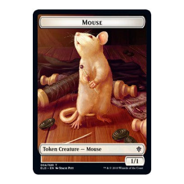 Mouse Token (ELD) #4 T (Moderately Played) Throne of Eldraine Magic: The Gathering: 2019