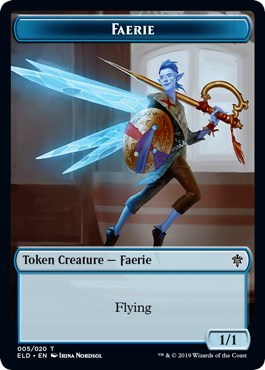 Faerie Token (ELD) #5 T (Lightly Played) Throne of Eldraine Magic: The Gathering: 2019