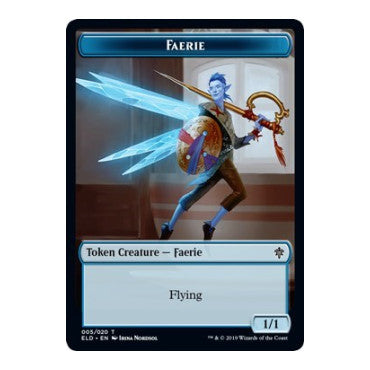 Faerie Token (ELD) #5 T (Lightly Played) Throne of Eldraine Magic: The Gathering: 2019