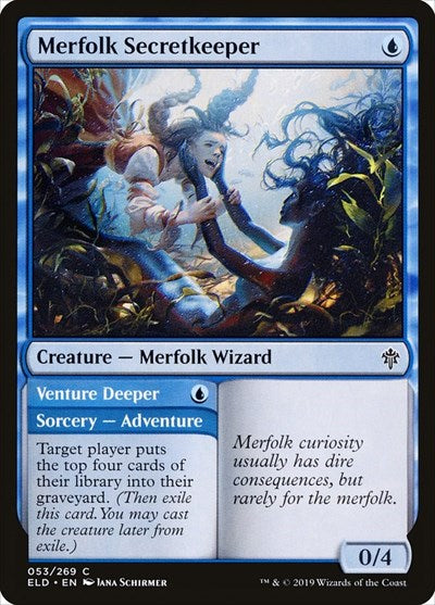 Merfolk Secretkeeper (ELD) #53 Common (Lightly Played) Throne of Eldraine Magic: 2019