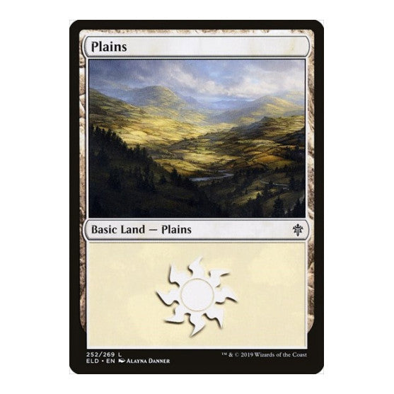 Plains 252 (ELD) #252 Land (Foil Lightly Played) Throne of Eldraine Magic: The Gathering: 2019