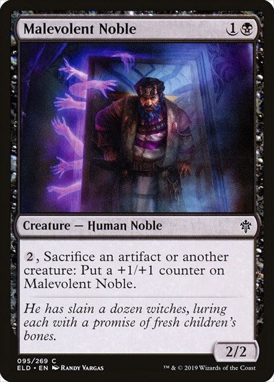 Malevolent Noble (ELD) #95 Common (Lightly Played) Throne of Eldraine Magic: 2019