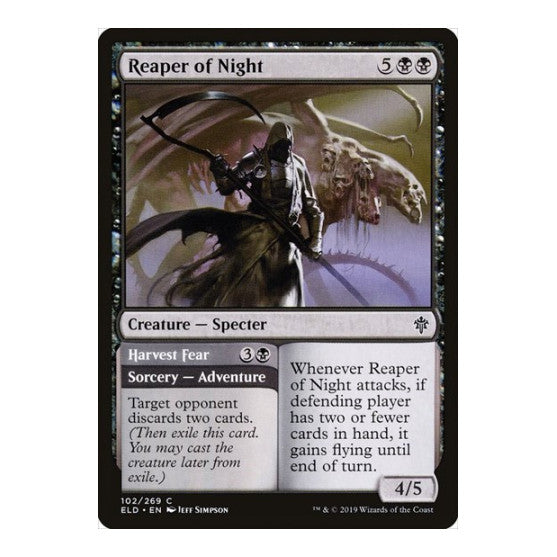 Reaper of Night (ELD) #102 Common (Lightly Played) Throne of Eldraine Magic: The Gathering: 2019