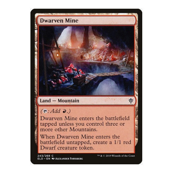 Dwarven Mine (ELD) #243 Common (Lightly Played) Throne of Eldraine Magic: The Gathering: 2019