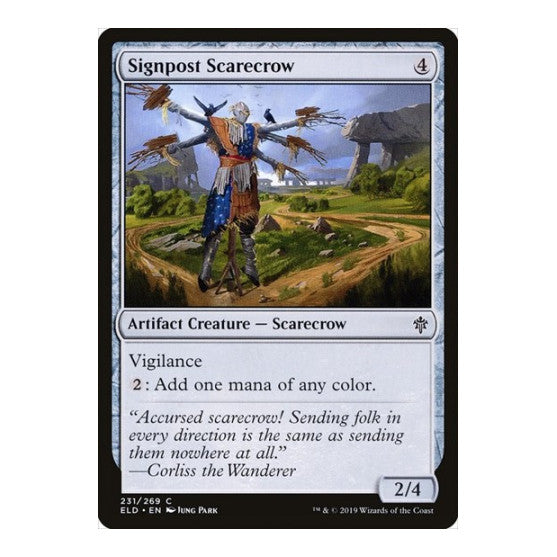 Signpost Scarecrow (ELD) #231 Common (Lightly Played) Throne of Eldraine Magic: The Gathering: 2019