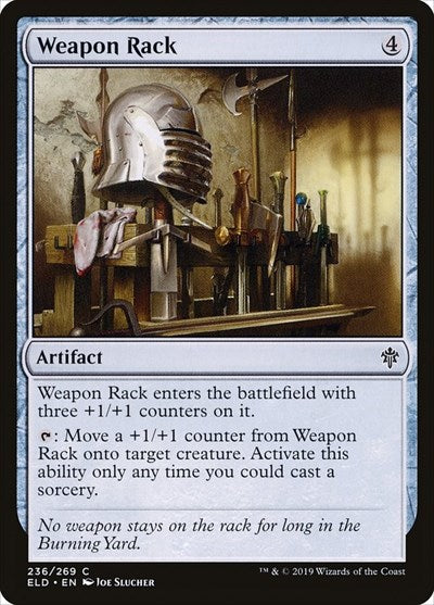 Weapon Rack (ELD) #236 Common (Lightly Played) Throne of Eldraine Magic: The Gathering: 2019