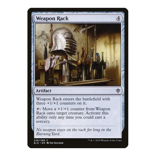 Weapon Rack (ELD) #236 Common (Lightly Played) Throne of Eldraine Magic: The Gathering: 2019