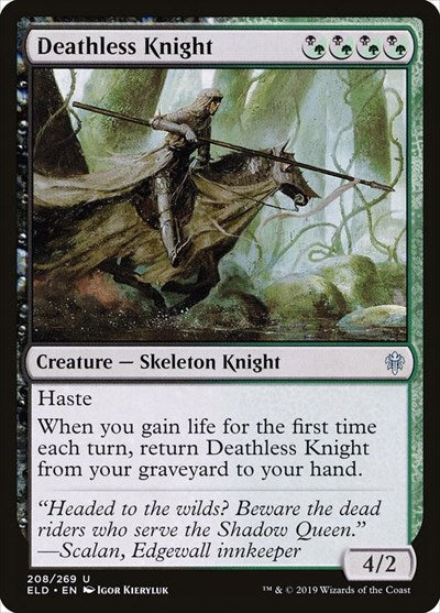 Deathless Knight (ELD) #208 Uncommon (Lightly Played) Throne of Eldraine Magic: The Gathering: 2019