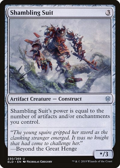 Shambling Suit (ELD) #230 Uncommon (Lightly Played) Throne of Eldraine Magic: The Gathering: 2019