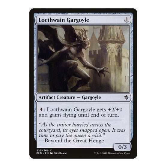 Locthwain Gargoyle (ELD) #225 Common (Lightly Played) Throne of Eldraine Magic: The Gathering: 2019