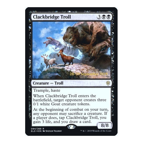 Clackbridge Troll (PRE) #84 Rare (Foil Lightly Played) Prerelease Cards Magic: The Gathering: 2026