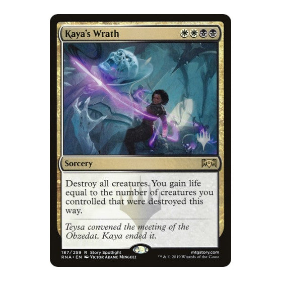 Kaya's Wrath (PPELD) #187 Rare (Lightly Played) Promo Pack: Throne of Eldraine Magic: The Gathering: 2019