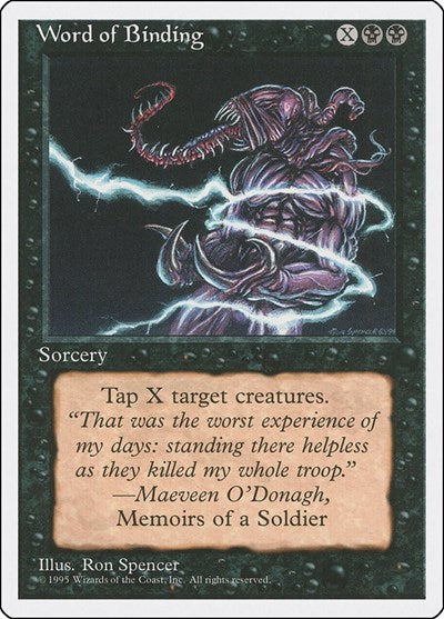 Word of Binding (4ED) #172 Common Fourth Edition Magic: The Gathering: 1995
