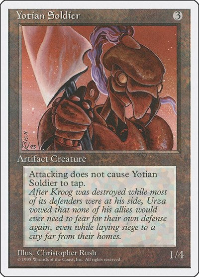 Yotian Soldier (4ED) #360 Common (Heavily Played) Fourth Edition Magic: 1995