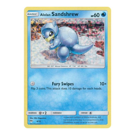 Alolan Sandshrew - 4/12 (M19) #004/012 Promo (Holofoil Damaged) McDonald's Promos 2019 Pokemon: 2019