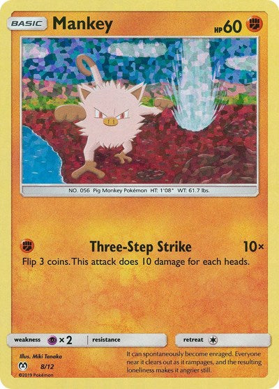 Mankey 8 12 (M19) #008/012 Promo (Holofoil Damaged) McDonald's Promos 2019 Pokemon: 2019