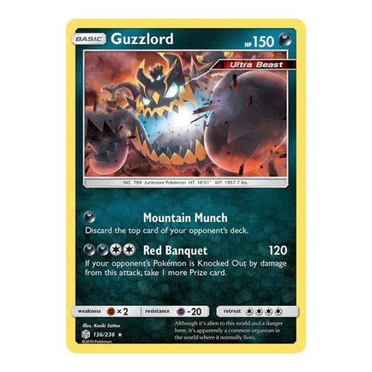 Guzzlord (SM12) #136/236 Holo Rare (Holofoil Near Mint) SM - Cosmic Eclipse Pokemon: 2019