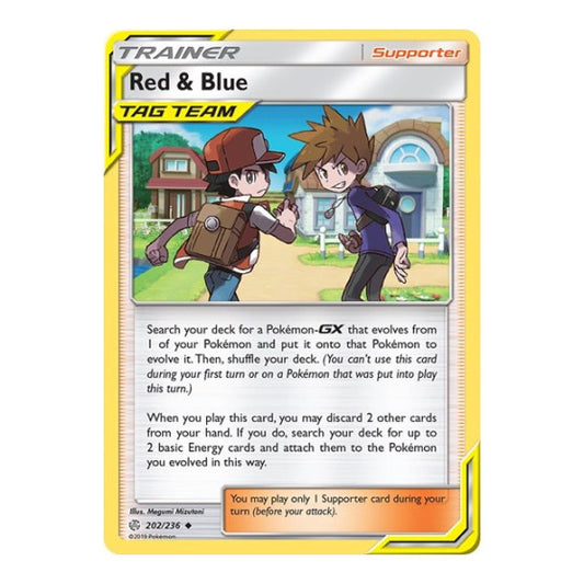 Red & Blue (SM12) #202/236 Uncommon (Near Mint) SM - Cosmic Eclipse Pokemon: 2019