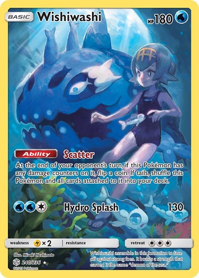 Wishiwashi Secret (SM12) #240/236 Secret Rare (Holofoil Near Mint) SM - Cosmic Eclipse Pokemon: 2019