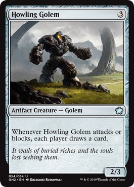 Howling Golem (GN2) #54 Uncommon (Lightly Played) Magic Game Night 2019 Magic: The Gathering: 2019