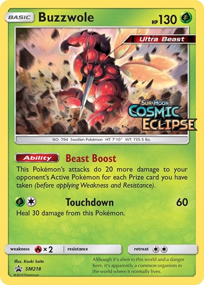 Buzzwole - SM218 (Prerelease) (SMP) #SM218 Promo (Holofoil Moderately Played) SM Promos Pokemon: 2016