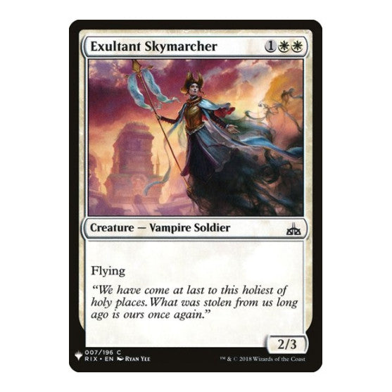 Exultant Skymarcher (LIST) #7 Common (Lightly Played) The List Reprints Magic: The Gathering: 2026