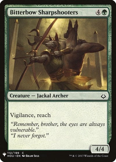 Bitterbow Sharpshooters (LIST) #HOU-112 Common (Lightly Played) The List Reprints Magic: 2026